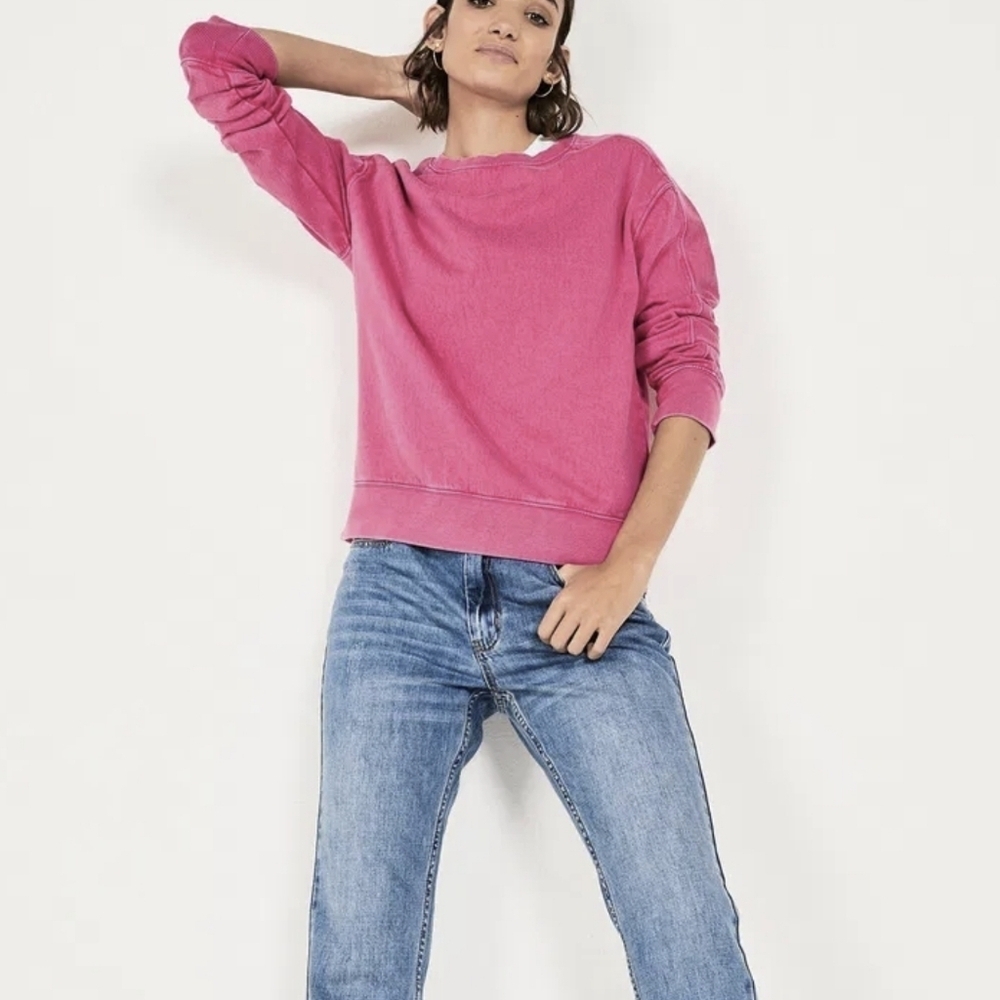 HUSH Rib Panel Sweatshirt Size S - Picture 2 of 11